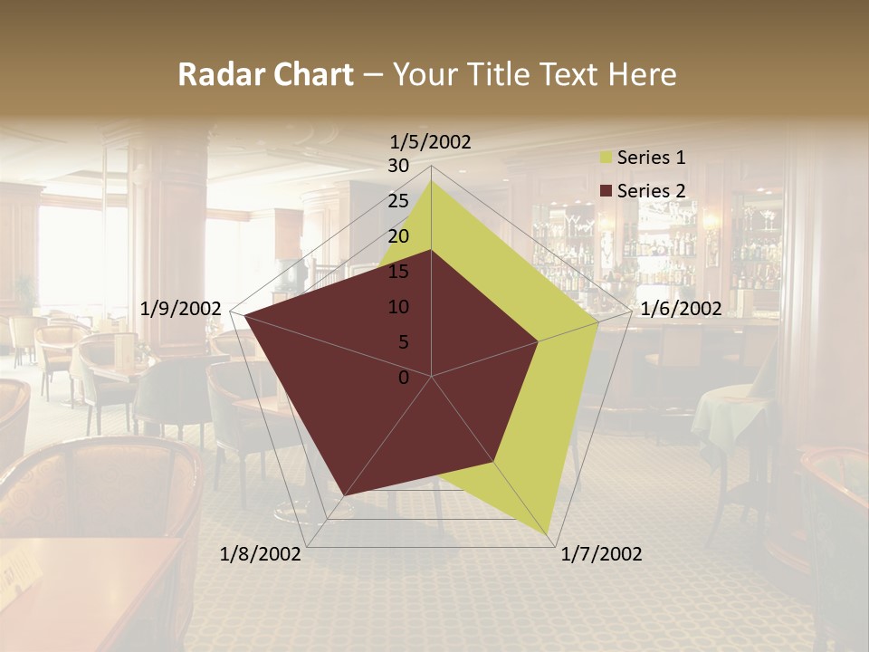 Elegant And Luxurious Restaurant/Bar Interior PowerPoint Template