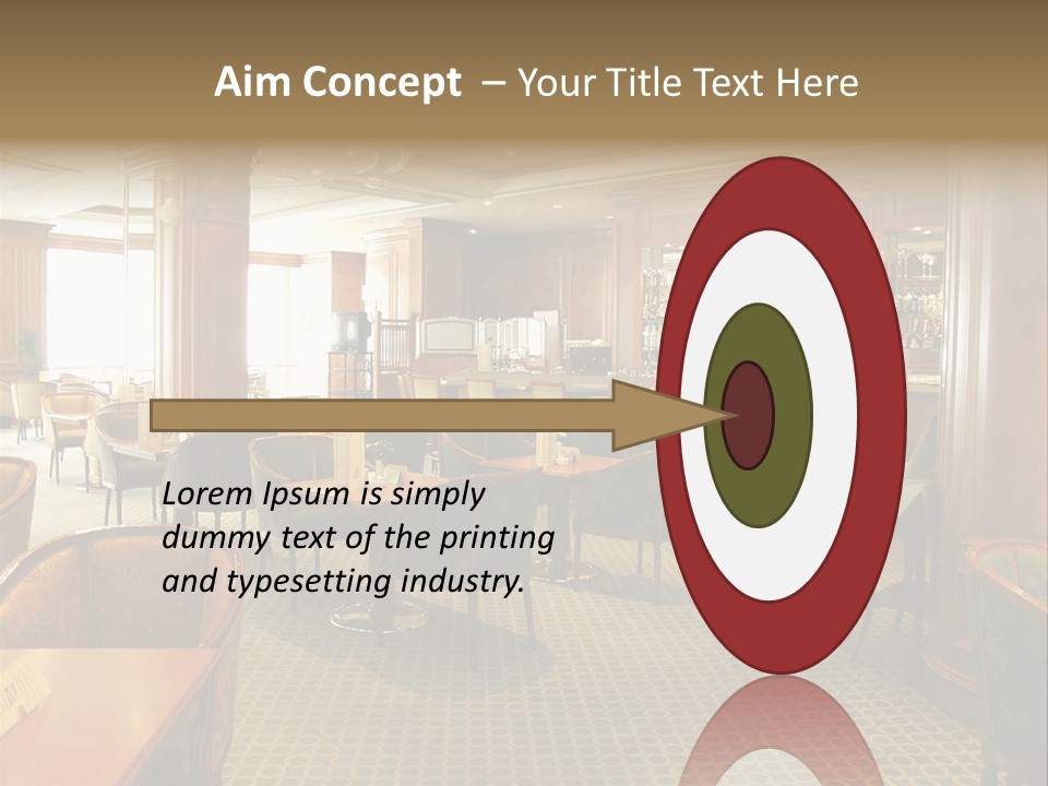Elegant And Luxurious Restaurant/Bar Interior PowerPoint Template