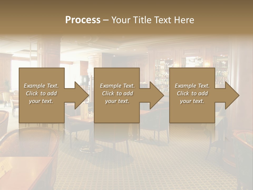 Elegant And Luxurious Restaurant/Bar Interior PowerPoint Template
