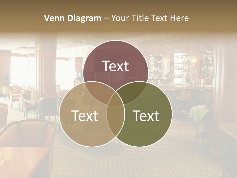 Elegant And Luxurious Restaurant/Bar Interior PowerPoint Template