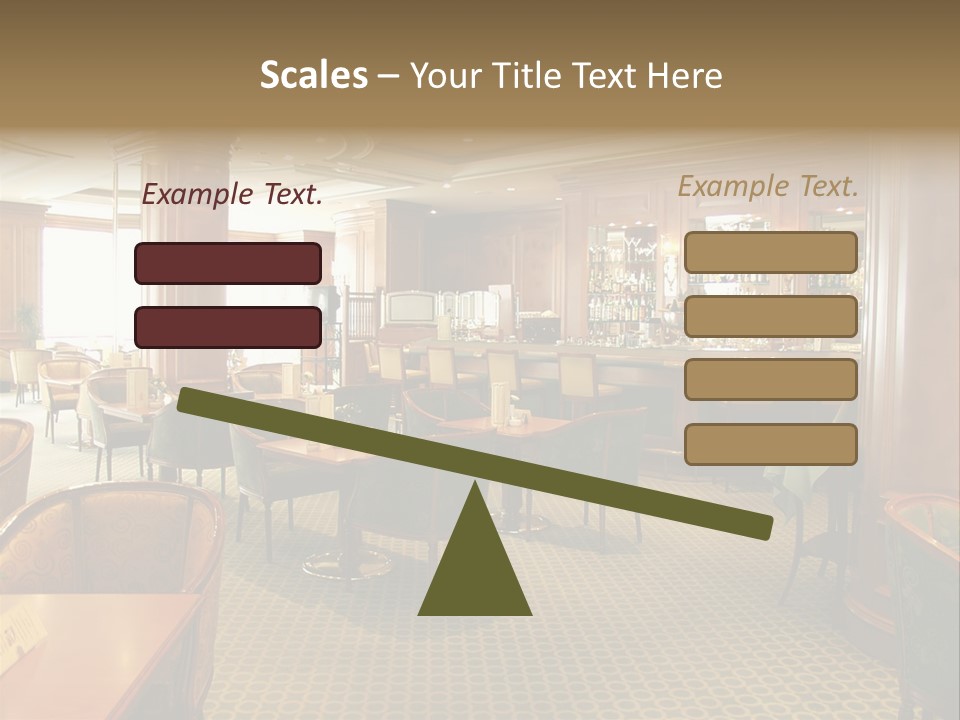 Elegant And Luxurious Restaurant/Bar Interior PowerPoint Template