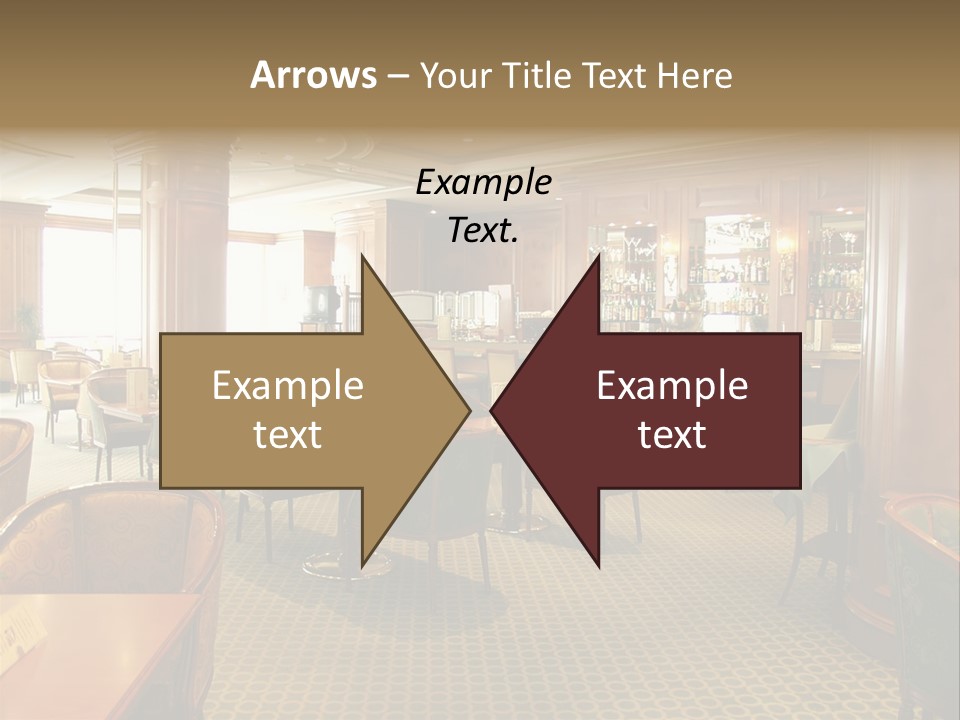 Elegant And Luxurious Restaurant/Bar Interior PowerPoint Template