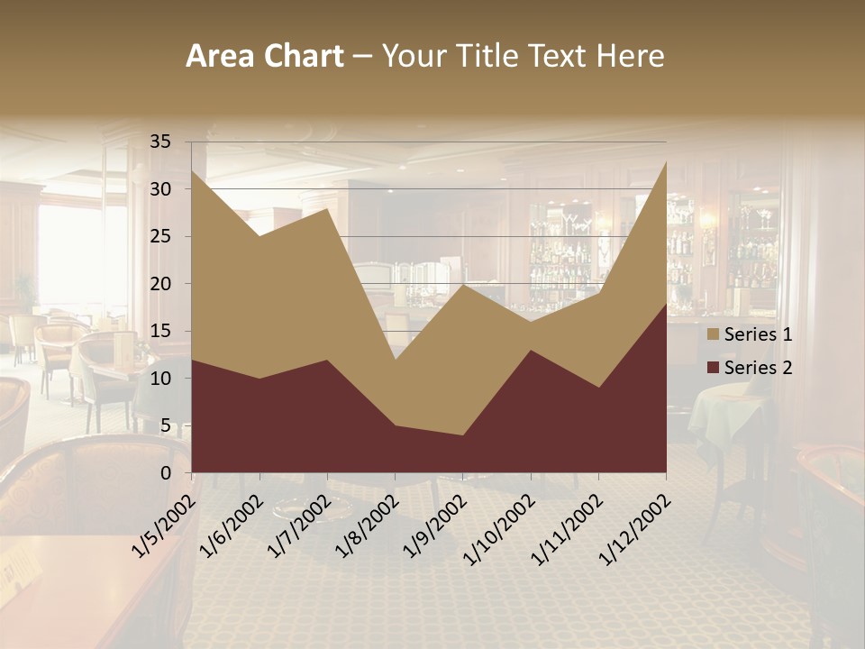 Elegant And Luxurious Restaurant/Bar Interior PowerPoint Template