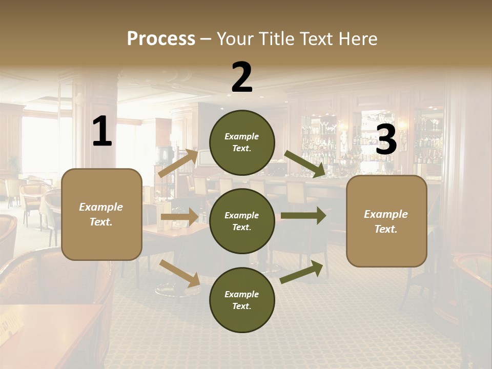 Elegant And Luxurious Restaurant/Bar Interior PowerPoint Template