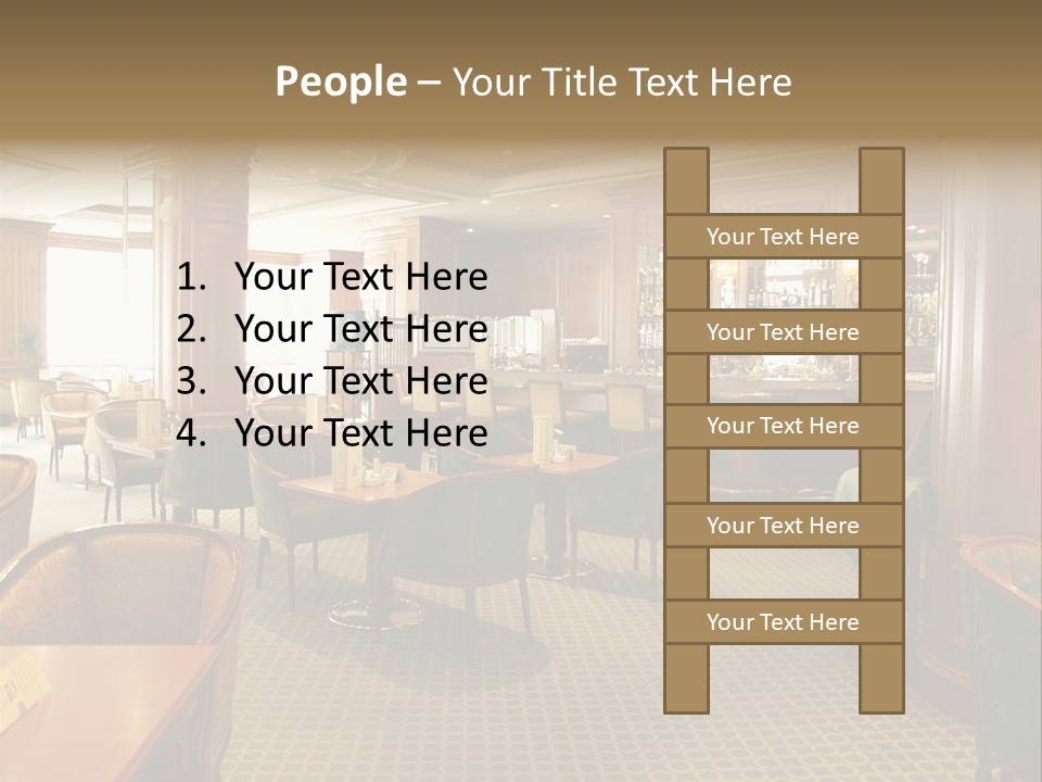 Elegant And Luxurious Restaurant/Bar Interior PowerPoint Template