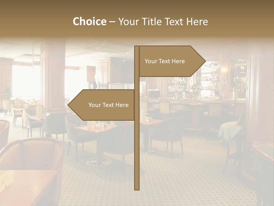 Elegant And Luxurious Restaurant/Bar Interior PowerPoint Template