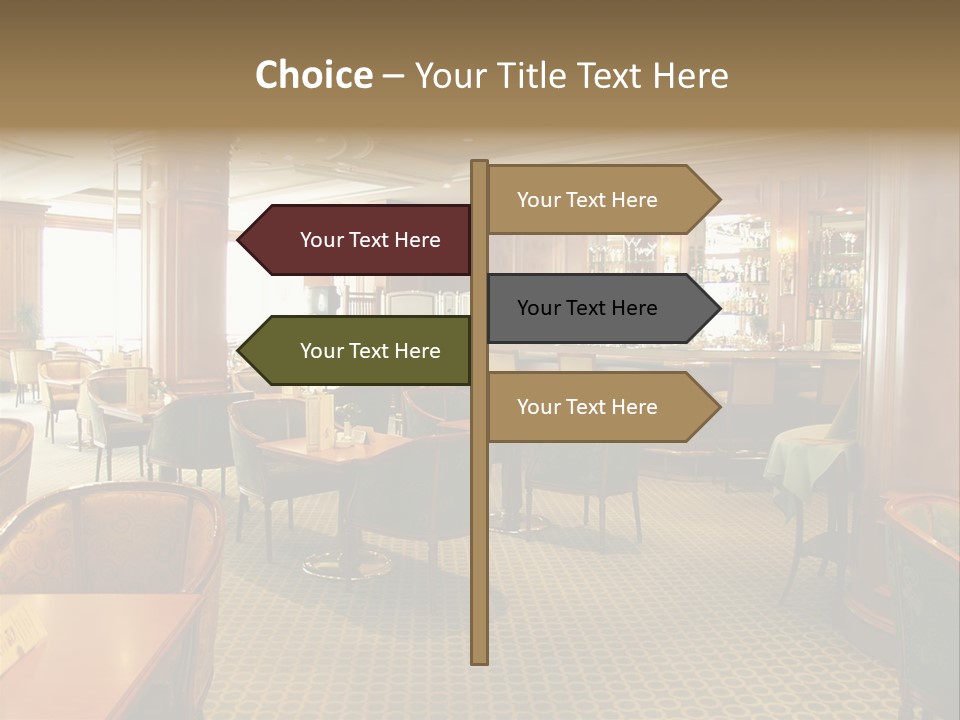 Elegant And Luxurious Restaurant/Bar Interior PowerPoint Template