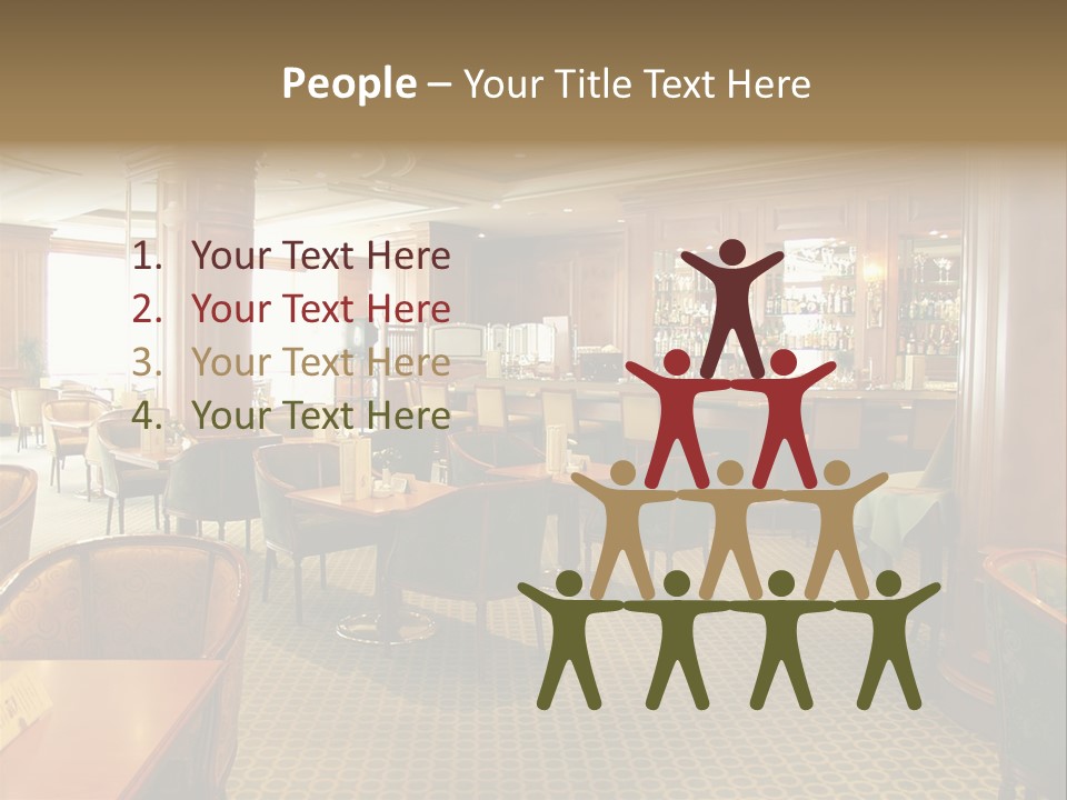 Elegant And Luxurious Restaurant/Bar Interior PowerPoint Template