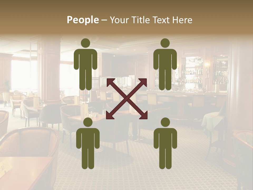 Elegant And Luxurious Restaurant/Bar Interior PowerPoint Template