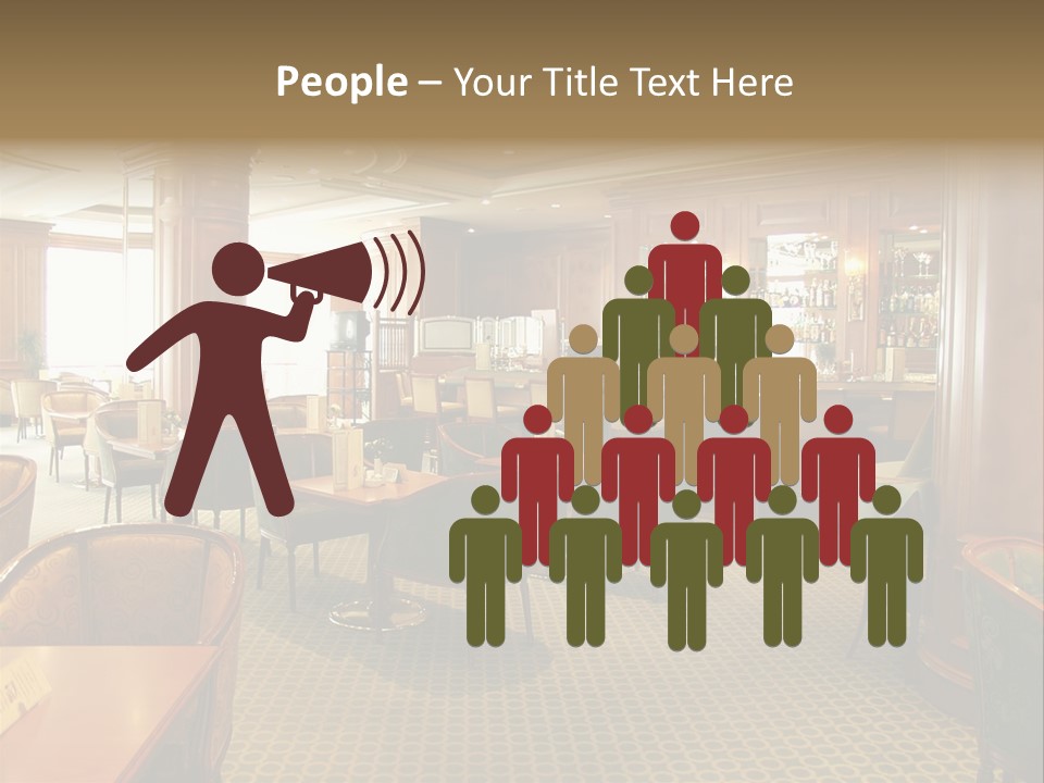 Elegant And Luxurious Restaurant/Bar Interior PowerPoint Template