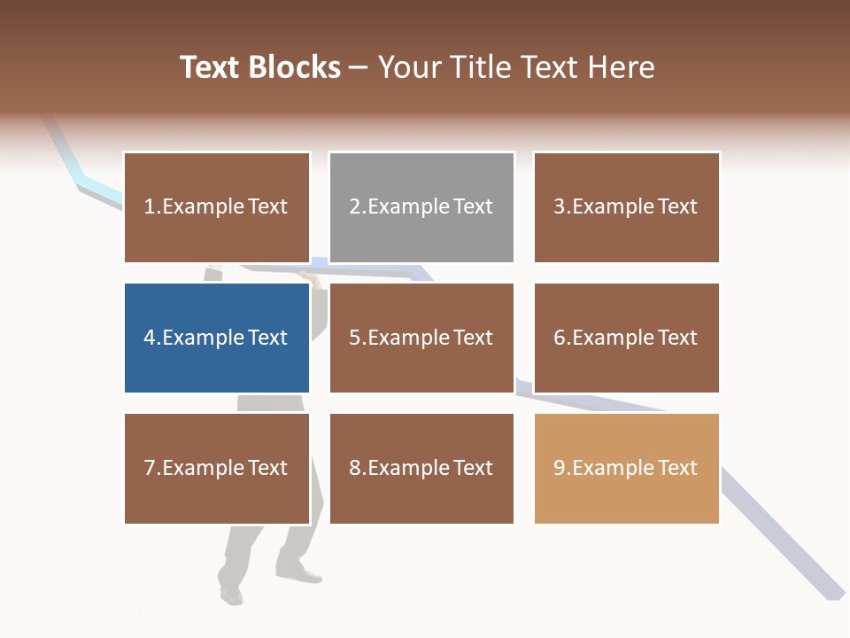 Young Modern Businessman Portrait Shot In Studio Over White Background - Pushing 3D Graphic Arrow Upwards PowerPoint Template