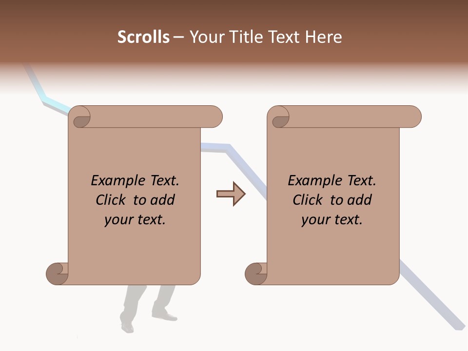 Young Modern Businessman Portrait Shot In Studio Over White Background - Pushing 3D Graphic Arrow Upwards PowerPoint Template