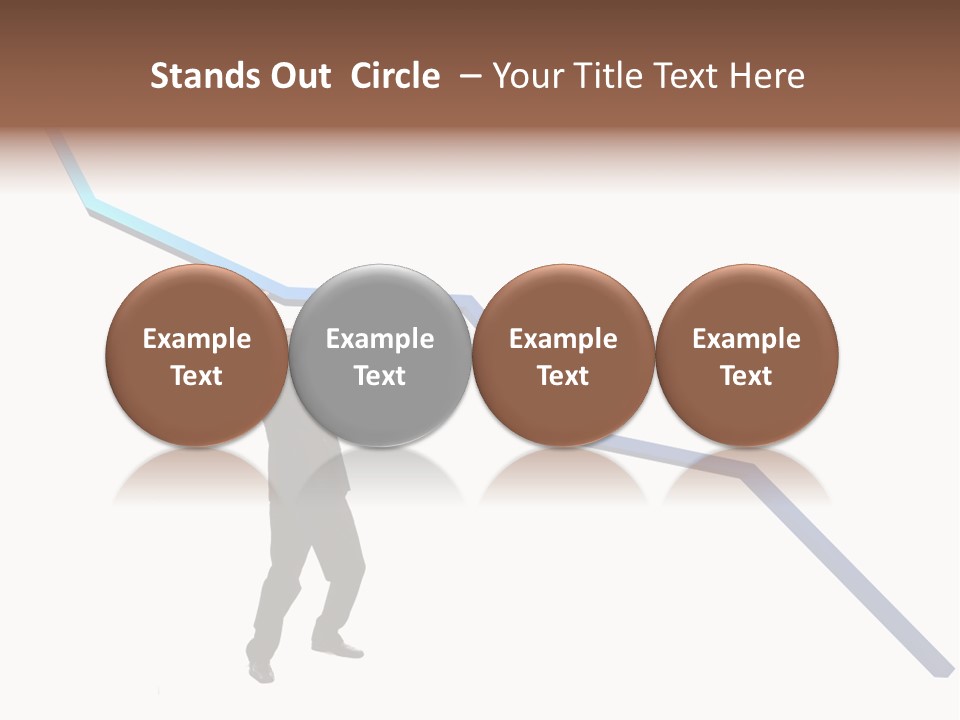 Young Modern Businessman Portrait Shot In Studio Over White Background - Pushing 3D Graphic Arrow Upwards PowerPoint Template