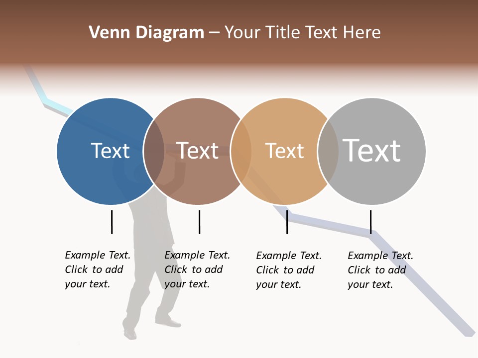 Young Modern Businessman Portrait Shot In Studio Over White Background - Pushing 3D Graphic Arrow Upwards PowerPoint Template