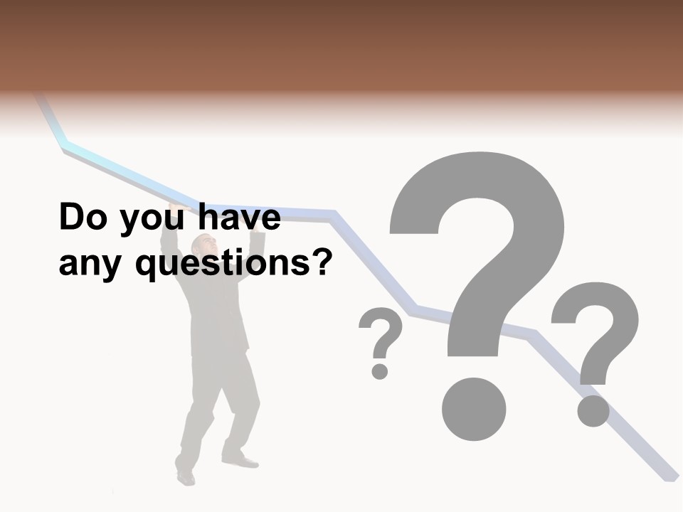 Young Modern Businessman Portrait Shot In Studio Over White Background - Pushing 3D Graphic Arrow Upwards PowerPoint Template