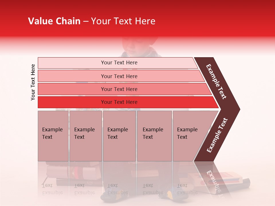 Young Boy Sitting On A Pile Of Books Reading Against A White Background PowerPoint Template