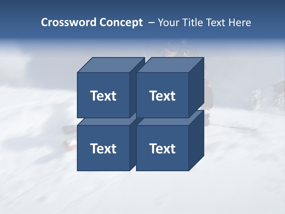 A Man Riding Skis Down A Snow Covered Slope PowerPoint Template