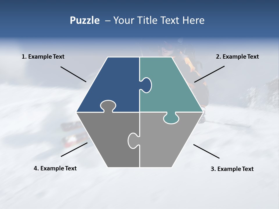 A Man Riding Skis Down A Snow Covered Slope PowerPoint Template