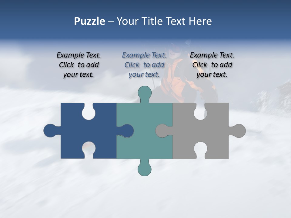 A Man Riding Skis Down A Snow Covered Slope PowerPoint Template