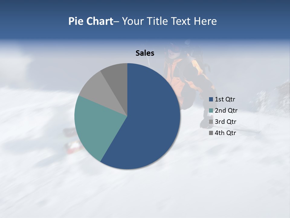 A Man Riding Skis Down A Snow Covered Slope PowerPoint Template