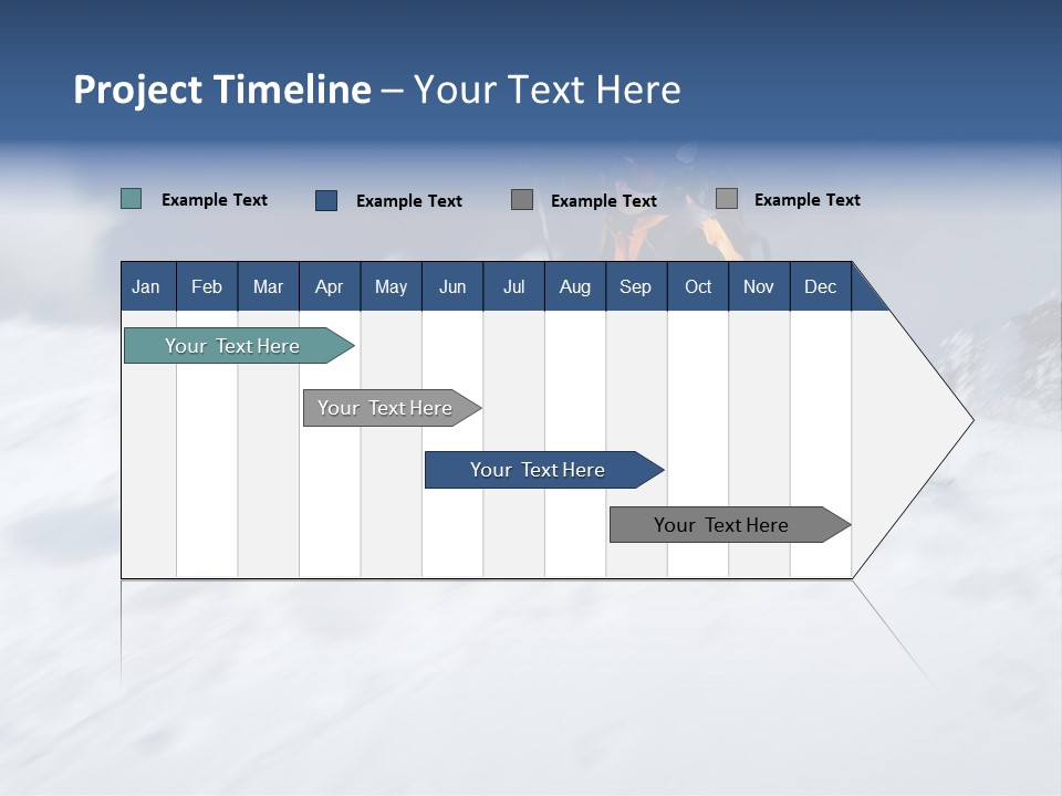 A Man Riding Skis Down A Snow Covered Slope PowerPoint Template