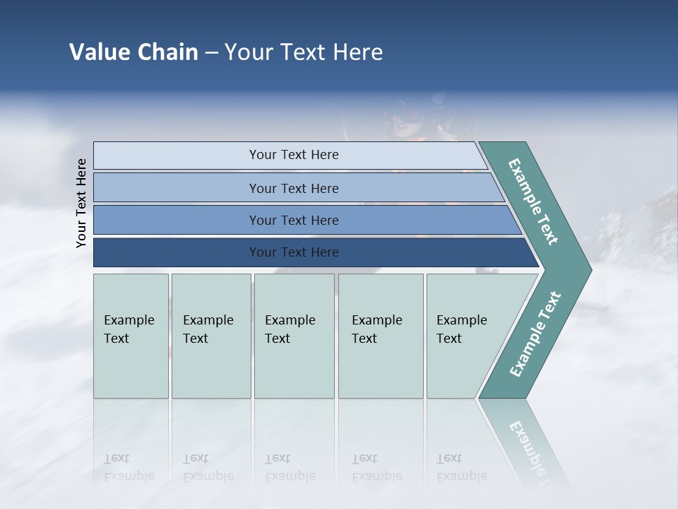 A Man Riding Skis Down A Snow Covered Slope PowerPoint Template