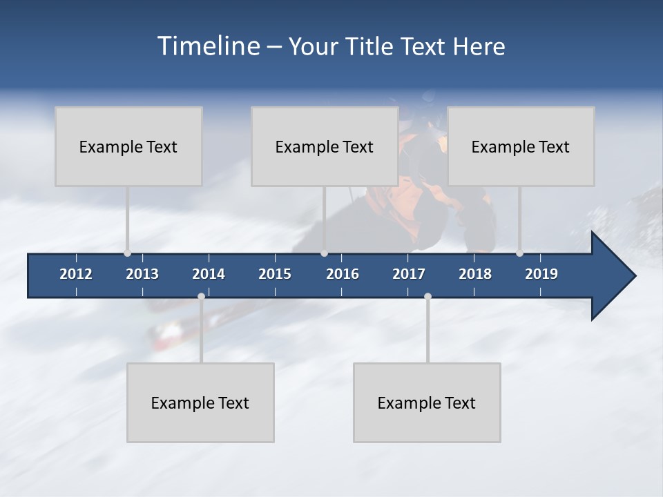 A Man Riding Skis Down A Snow Covered Slope PowerPoint Template