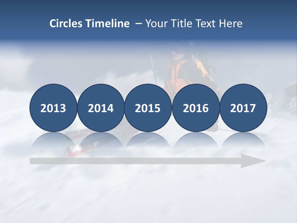 A Man Riding Skis Down A Snow Covered Slope PowerPoint Template