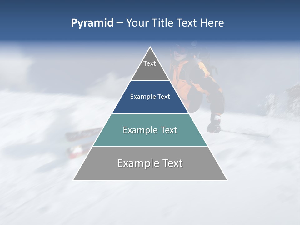A Man Riding Skis Down A Snow Covered Slope PowerPoint Template