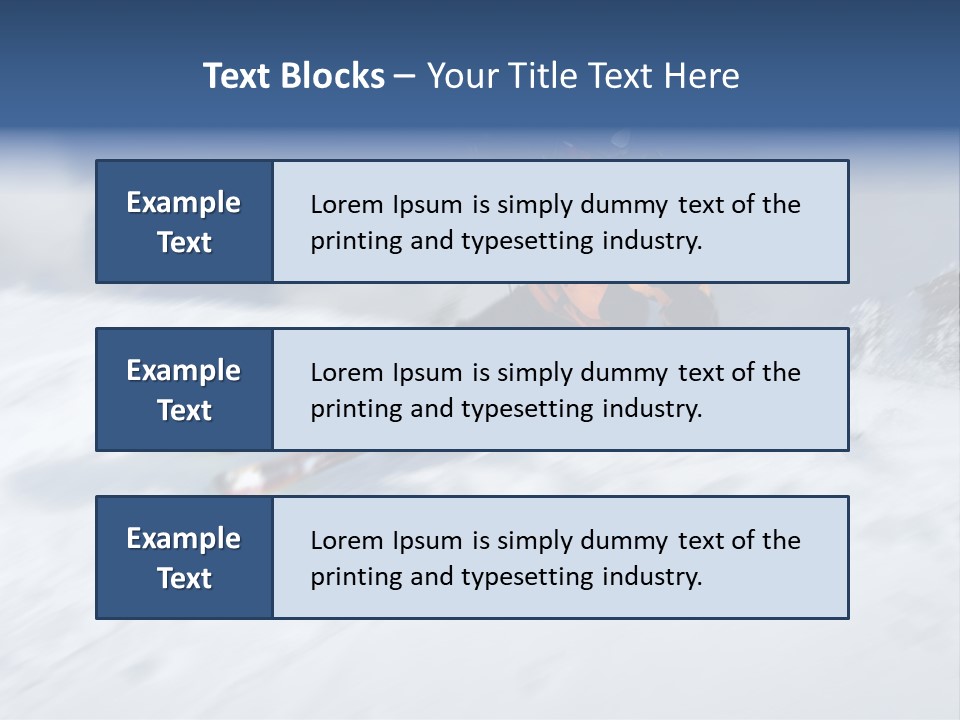 A Man Riding Skis Down A Snow Covered Slope PowerPoint Template