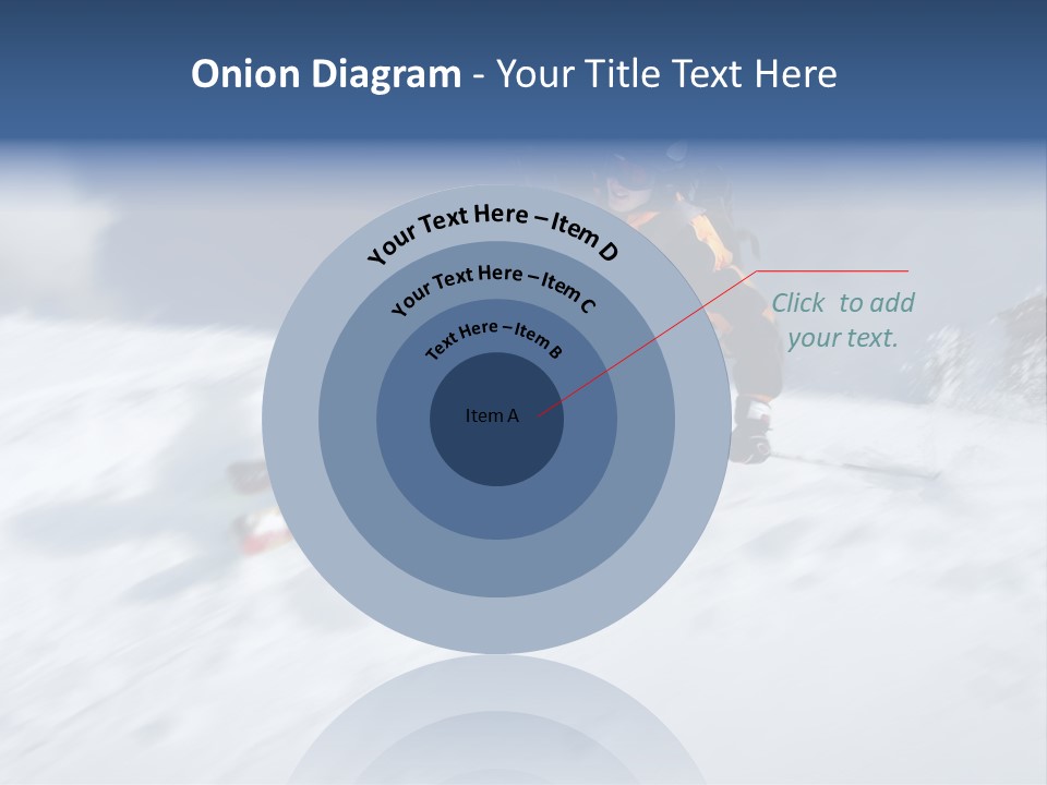 A Man Riding Skis Down A Snow Covered Slope PowerPoint Template