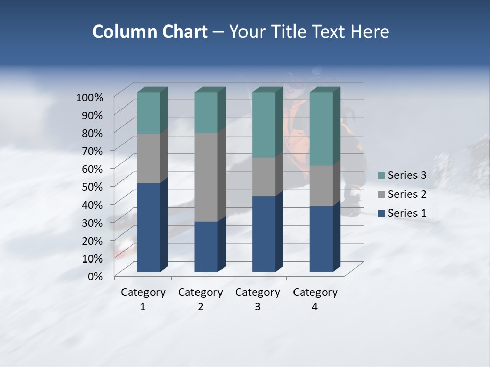 A Man Riding Skis Down A Snow Covered Slope PowerPoint Template