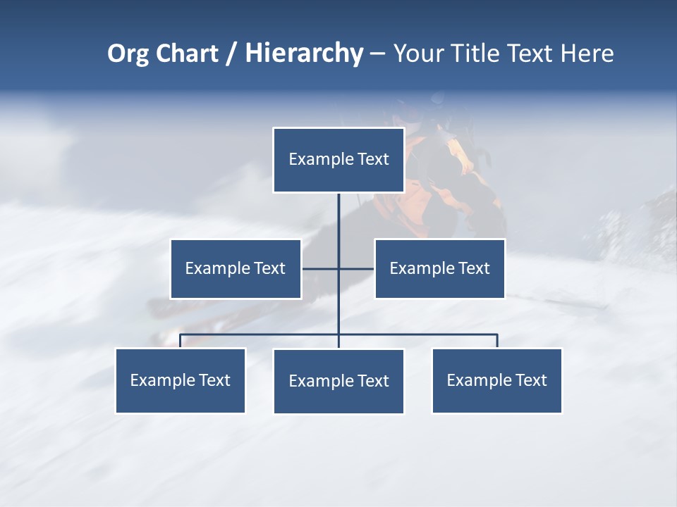 A Man Riding Skis Down A Snow Covered Slope PowerPoint Template