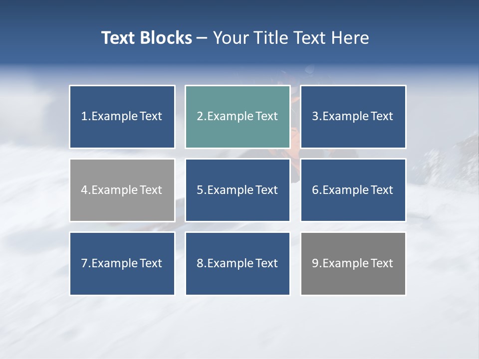 A Man Riding Skis Down A Snow Covered Slope PowerPoint Template
