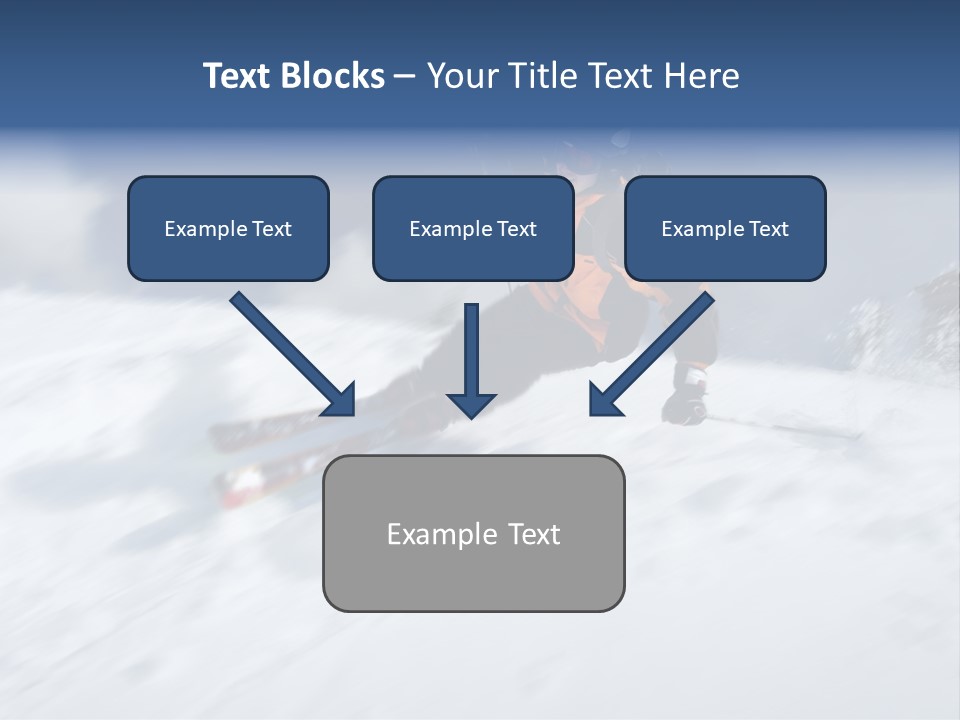 A Man Riding Skis Down A Snow Covered Slope PowerPoint Template