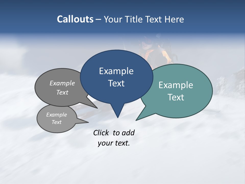 A Man Riding Skis Down A Snow Covered Slope PowerPoint Template