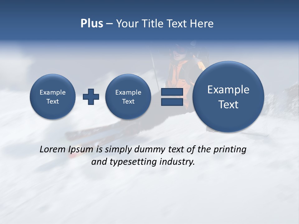 A Man Riding Skis Down A Snow Covered Slope PowerPoint Template