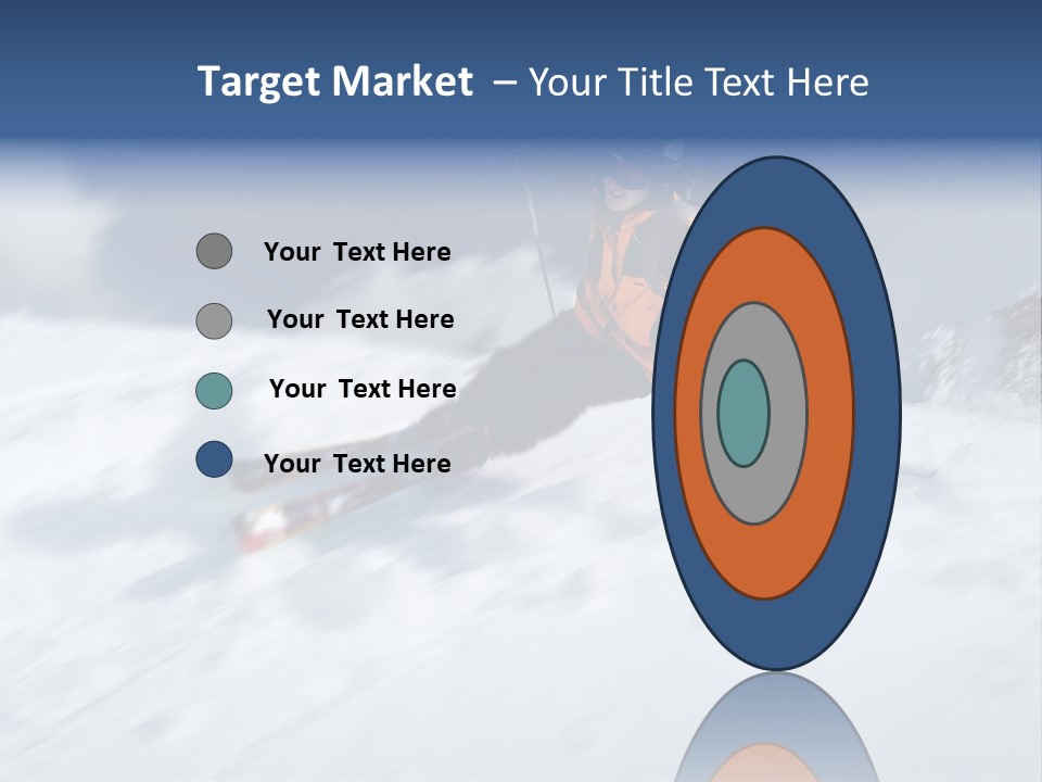 A Man Riding Skis Down A Snow Covered Slope PowerPoint Template