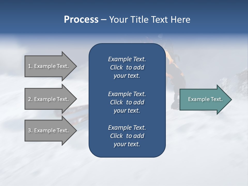 A Man Riding Skis Down A Snow Covered Slope PowerPoint Template