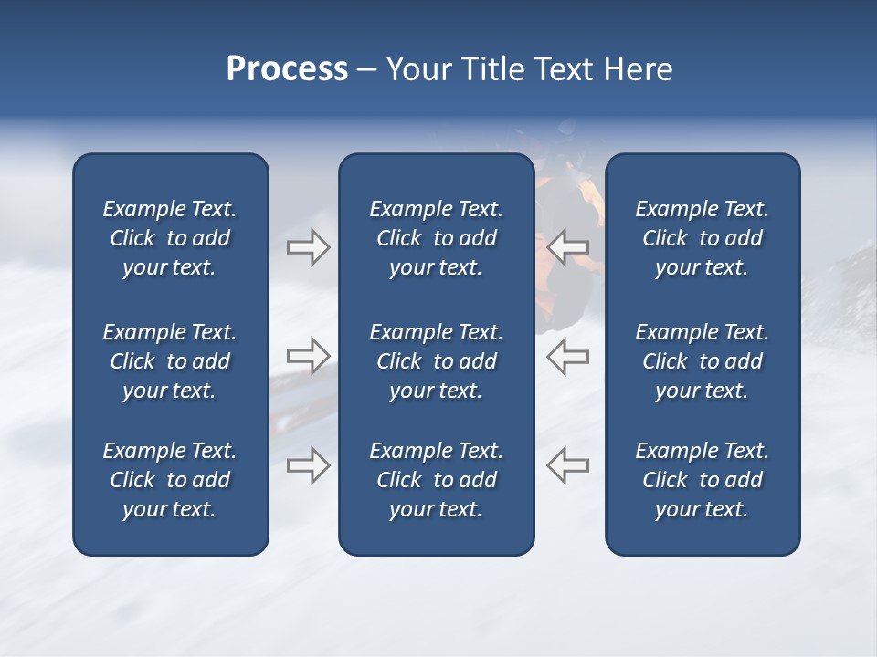 A Man Riding Skis Down A Snow Covered Slope PowerPoint Template