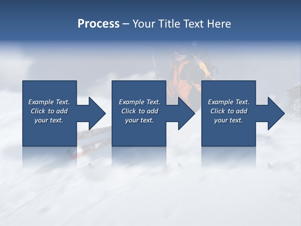 A Man Riding Skis Down A Snow Covered Slope PowerPoint Template