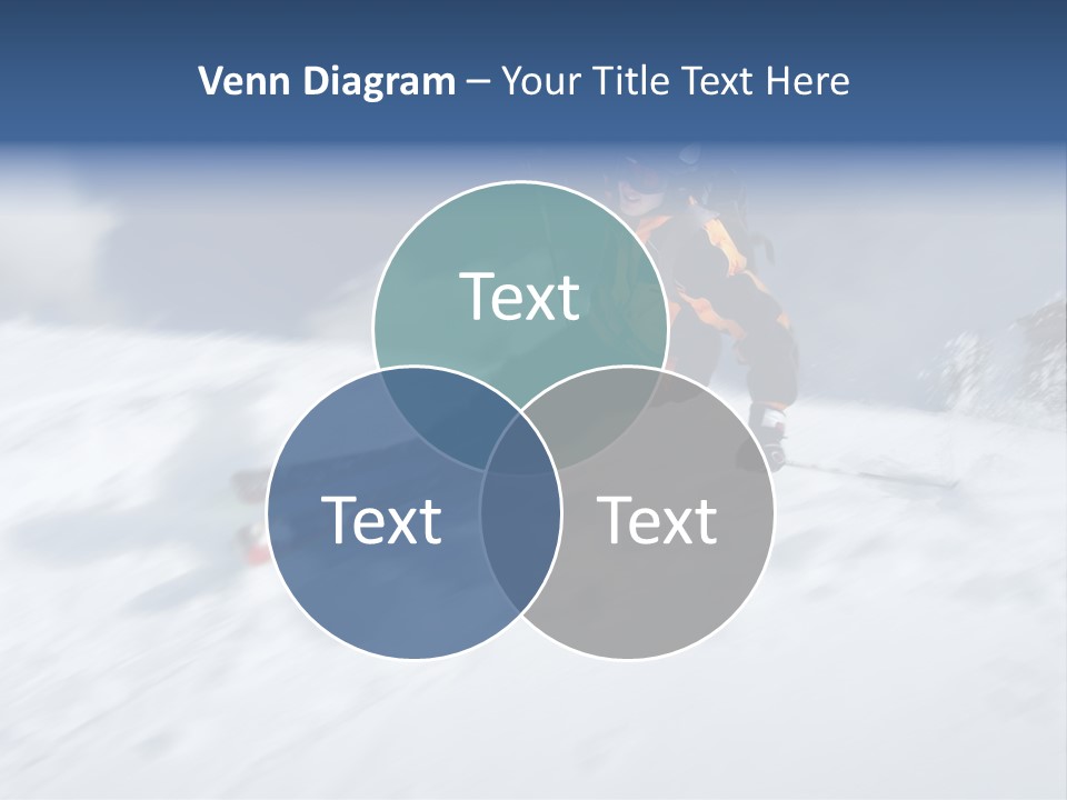 A Man Riding Skis Down A Snow Covered Slope PowerPoint Template