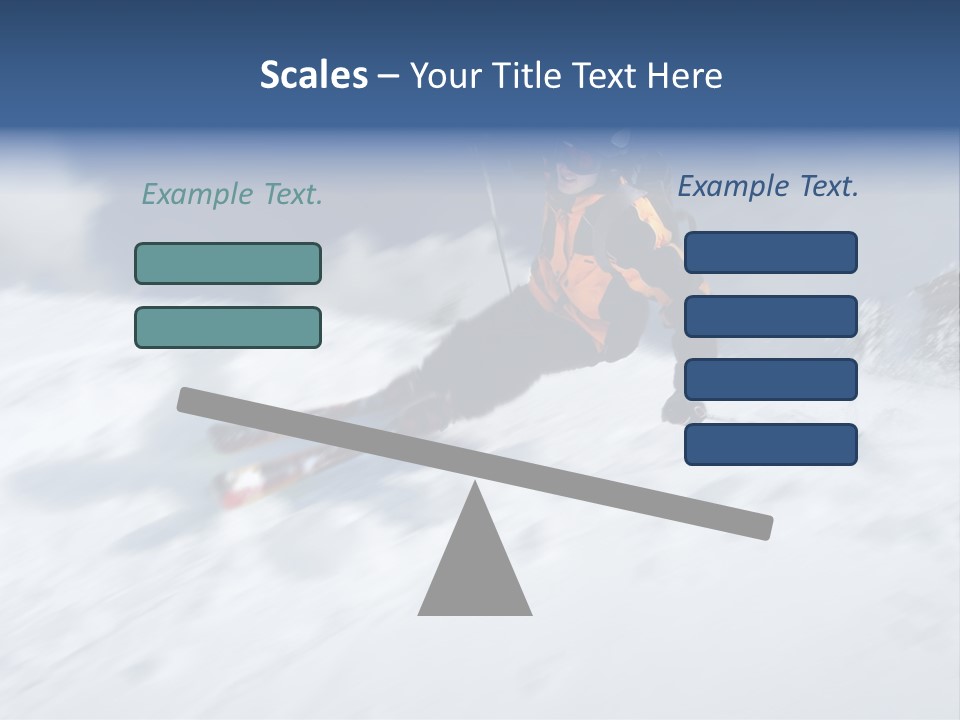 A Man Riding Skis Down A Snow Covered Slope PowerPoint Template