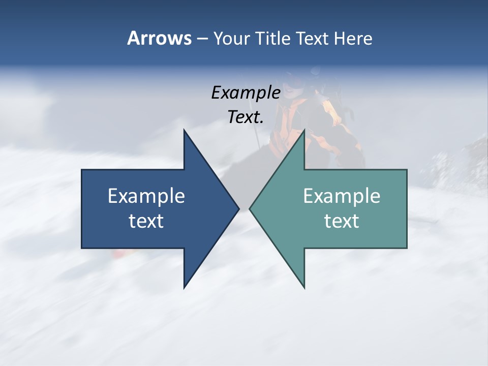 A Man Riding Skis Down A Snow Covered Slope PowerPoint Template