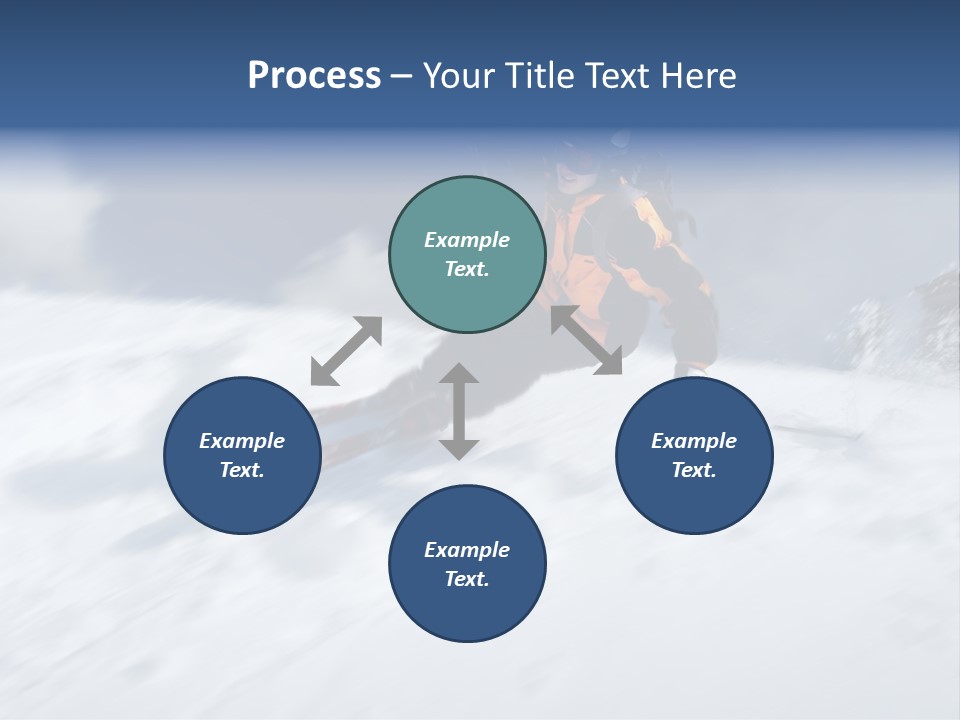 A Man Riding Skis Down A Snow Covered Slope PowerPoint Template