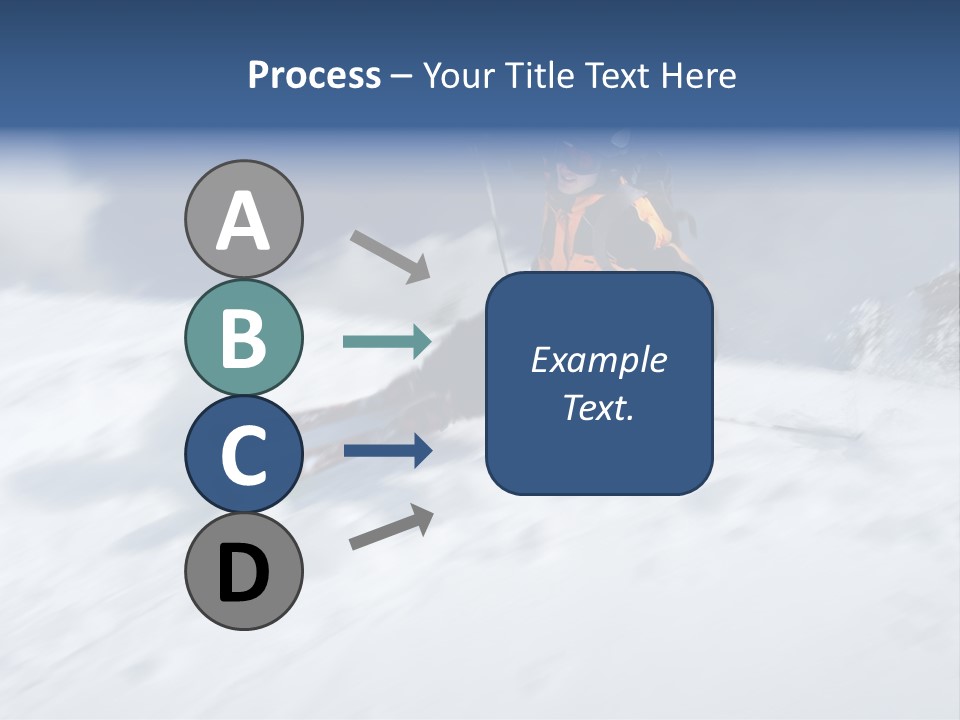 A Man Riding Skis Down A Snow Covered Slope PowerPoint Template