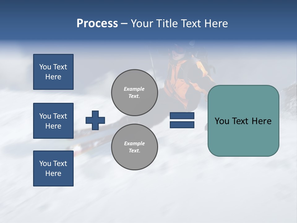A Man Riding Skis Down A Snow Covered Slope PowerPoint Template