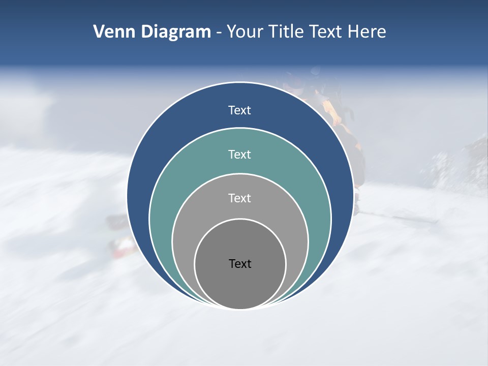 A Man Riding Skis Down A Snow Covered Slope PowerPoint Template