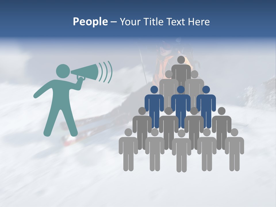 A Man Riding Skis Down A Snow Covered Slope PowerPoint Template