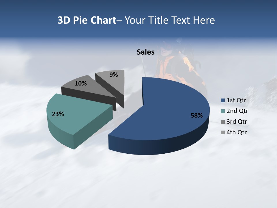 A Man Riding Skis Down A Snow Covered Slope PowerPoint Template